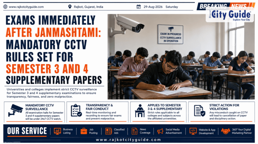 Exams Immediately After Janmashtami: Mandatory CCTV Rules Set for Semester 3 and 4 Supplementary Papers