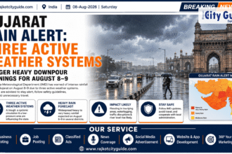 Gujarat Rain Alert: Three Active Weather Systems Trigger Heavy Downpour Warnings for August 8–9