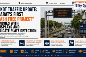 Rajkot Traffic Update: Gujarat's First "Crash Free Project" Launches with AI Displays and Duplicate Plate Detection