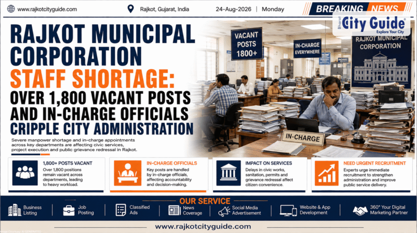 Rajkot Municipal Corporation Staff Shortage: Over 1,800 Vacant Posts and In-Charge Officials Cripple City Administration