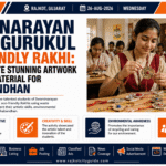 Swaminarayan Kanya Gurukul Eco-Friendly Rakhi: Students Create Stunning Artwork from Waste Material for Rakshabandhan