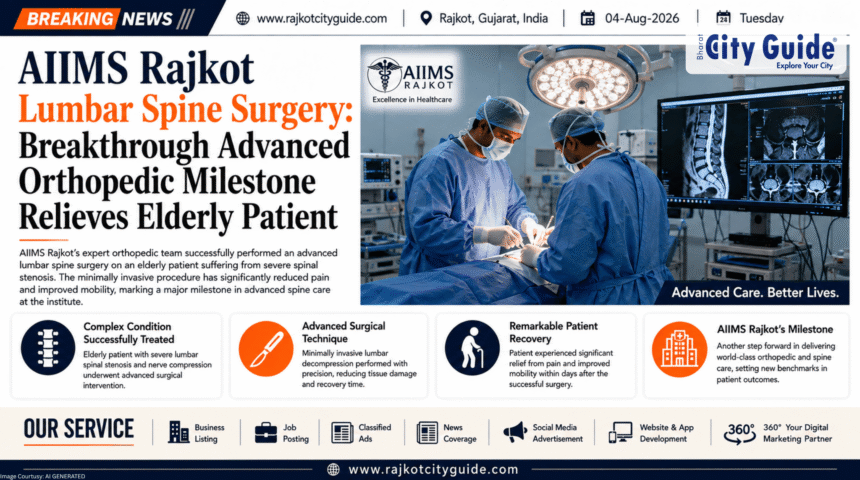 AIIMS Rajkot Lumbar Spine Surgery: Breakthrough Advanced Orthopedic Milestone Relieves Elderly Patient