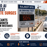 Rajkot RTO AI Driving Test Failure Rate Surges to 50%: 2,956 Applicants Fail in One Month Due to Common Mistakes