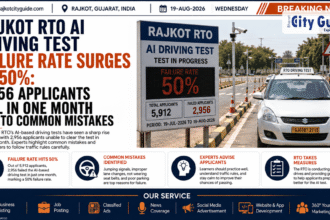 Rajkot RTO AI Driving Test Failure Rate Surges to 50%: 2,956 Applicants Fail in One Month Due to Common Mistakes