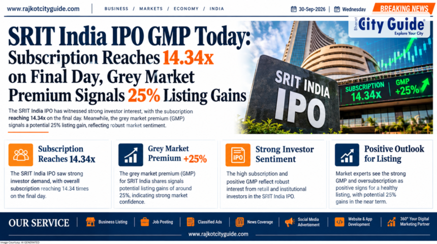 SRIT India IPO GMP Today: Subscription Reaches 14.34x on Final Day, Grey Market Premium Signals 25% Listing Gains