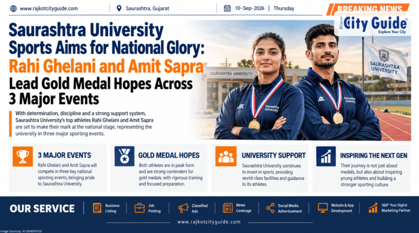 Saurashtra University Sports Aims for National Glory: Rahi Ghelani and Amit Sapra Lead Gold Medal Hopes Across 3 Major Events