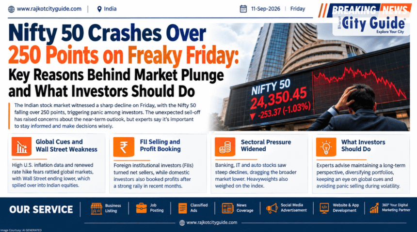 Nifty 50 Crashes Over 250 Points on Freaky Friday: Key Reasons Behind Market Plunge and What Investors Should Do