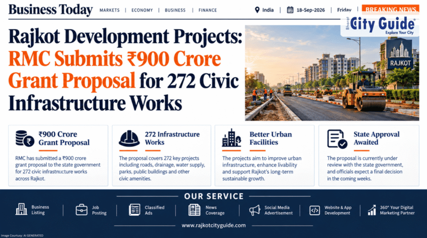 Rajkot Development Projects: RMC Submits ₹900 Crore Grant Proposal for 272 Civic Infrastructure Works