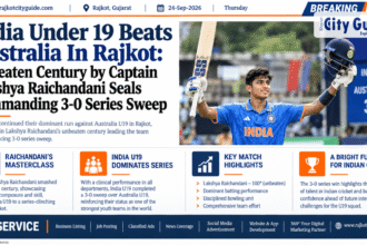 India Under 19 Beats Australia In Rajkot: Unbeaten Century by Captain Lakshya Raichandani Seals Commanding 3-0 Series Sweep