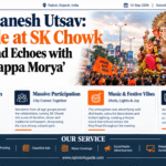 Rajkot Ganesh Utsav: Spectacle at SK Chowk as Ring Road Echoes with 'Ganpati Bappa Morya'