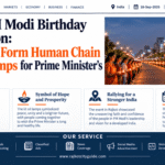 Rajkot PM Modi Birthday Celebration: Thousands Form Human Chain with Oil Lamps for Prime Minister’s Longevity