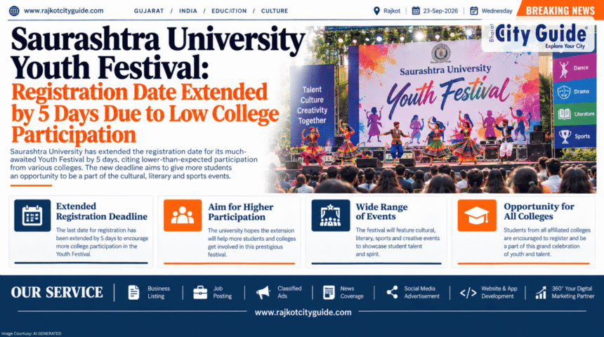 Saurashtra University Youth Festival: Registration Date Extended by 5 Days Due to Low College Participation