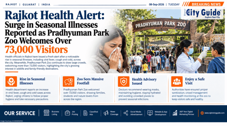 Rajkot Health Alert: Surge in Seasonal Illnesses Reported as Pradhyuman Park Zoo Welcomes Over 73,000 Visitors
