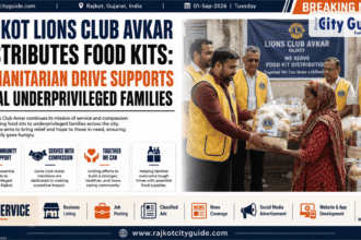 Rajkot Lions Club Avkar Distributes Food Kits: Humanitarian Drive Supports Local Underprivileged Families