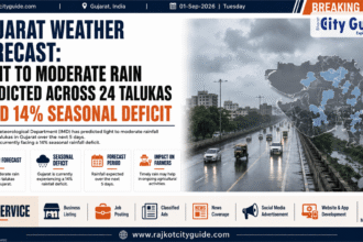 Gujarat Weather Forecast: Light to Moderate Rain Predicted Across 24 Talukas Amid 14% Seasonal Deficit