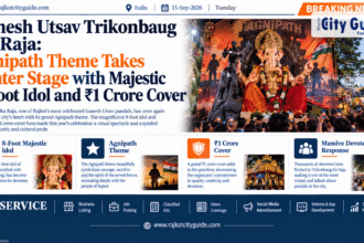 Ganesh Utsav Trikonbaug Ka Raja: Agnipath Theme Takes Center Stage with Majestic 8-Foot Idol and ₹1 Crore Cover
