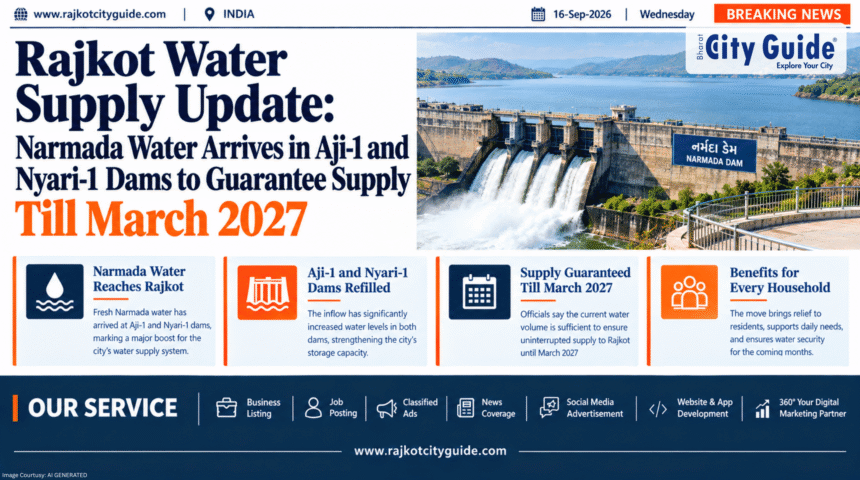 Rajkot Water Supply Update: Narmada Water Arrives in Aji-1 and Nyari-1 Dams to Guarantee Supply Till March 2027