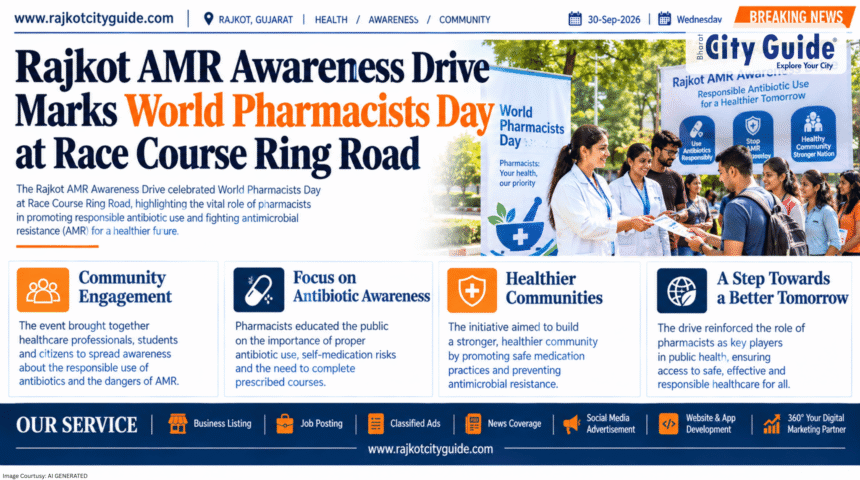 Rajkot AMR Awareness Drive Marks World Pharmacists Day at Race Course Ring Road