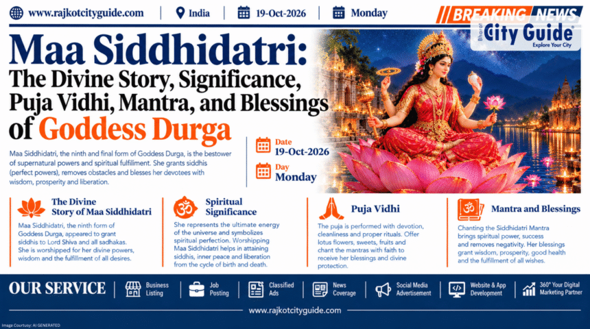 Maa Siddhidatri: The Divine Story, Significance, Puja Vidhi, Mantra, and Blessings of Goddess Durga