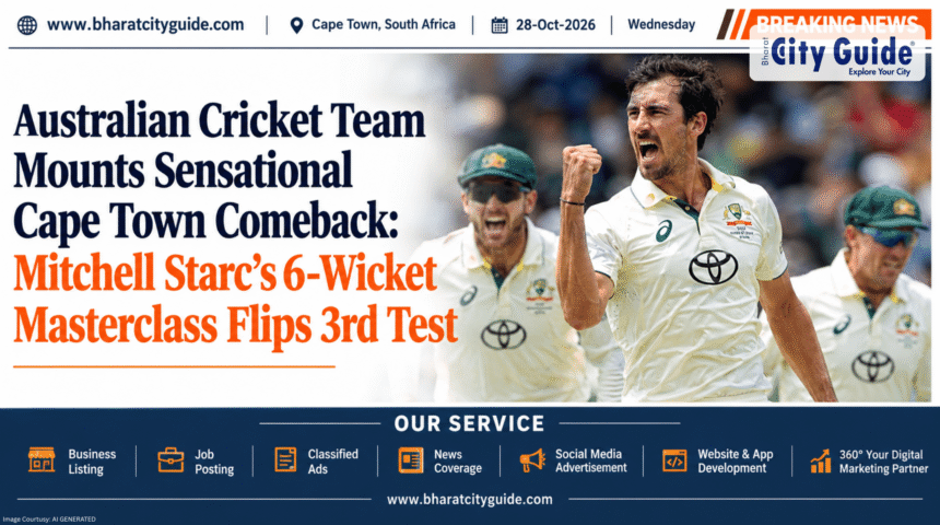 Australian Cricket Team Mounts Sensational Cape Town Comeback: Mitchell Starc’s 6-Wicket Masterclass Flips 3rd Test