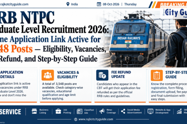 RRB NTPC Graduate Level Recruitment 2026: Online Application Link Active for 3,548 Posts — Eligibility, Vacancies, Fee Refund, and Step-by-Step Guide