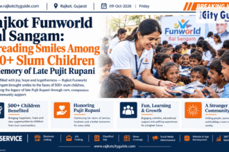 Rajkot Funworld Bal Sangam: Spreading Smiles Among 500+ Slum Children in Memory of Late Pujit Rupani