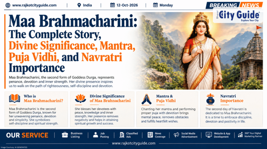 Maa Brahmacharini: The Complete Story, Divine Significance, Mantra, Puja Vidhi, and Navratri Importance