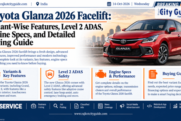 Toyota Glanza 2026 Facelift: Variant-Wise Features, Level 2 ADAS, Engine Specs, and Detailed Buying Guide