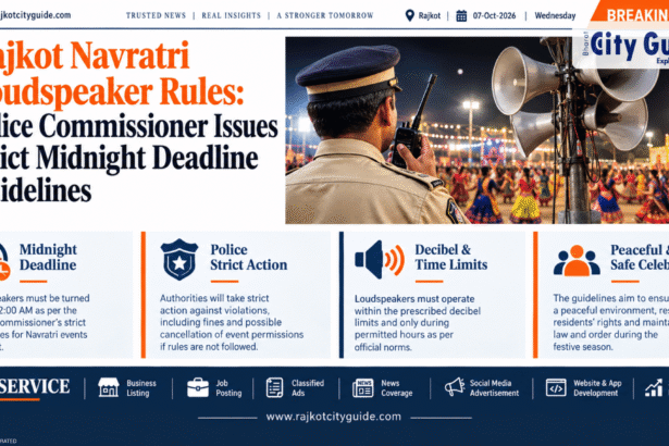 Rajkot Navratri Loudspeaker Rules: Police Commissioner Issues Strict Midnight Deadline Guidelines