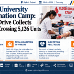 Marwadi University Blood Donation Camp: 17th Mega Drive Collects 444 Units, Crossing 5,126 Units in 10 Years