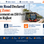 BRTS 11 km Road Declared No Parking Zone: Strict Enforcement on 150 Feet Ring Road in Rajkot