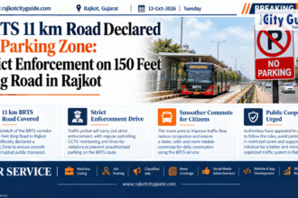 BRTS 11 km Road Declared No Parking Zone: Strict Enforcement on 150 Feet Ring Road in Rajkot