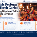 Rajkot Girls Perform Burning Torch Garba: A Spellbinding Display of Faith, Fire, and Divine Devotion