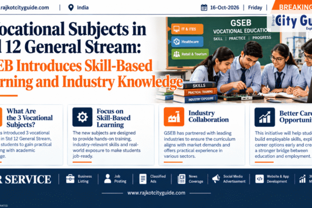 3 Vocational Subjects in Std 12 General Stream: GSEB Introduces Skill-Based Learning and Industry Knowledge