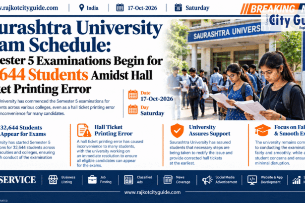 Saurashtra University Exam Schedule: Semester 5 Examinations Begin for 32,644 Students Amidst Hall Ticket Printing Error