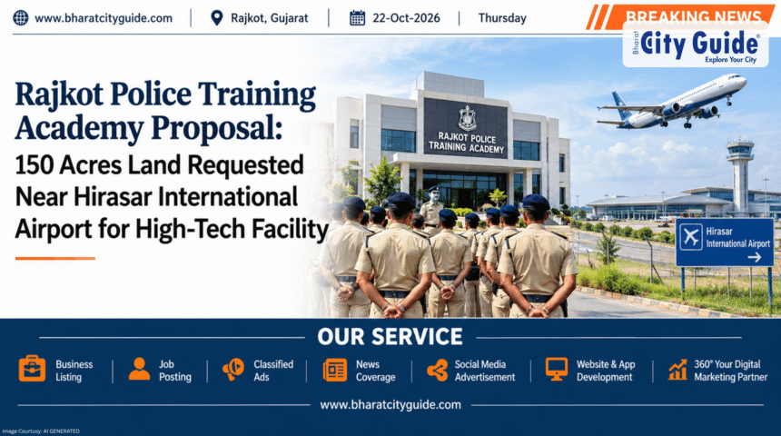 Rajkot Police Training Academy Proposal: 150 Acres Land Requested Near Hirasar International Airport for High-Tech Facility