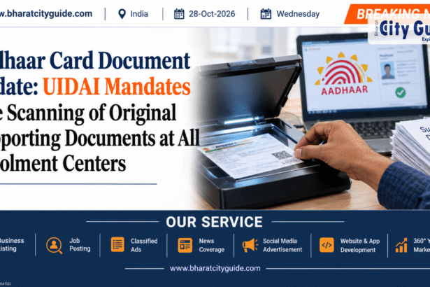 Aadhaar Card Document Update: UIDAI Mandates Live Scanning of Original Supporting Documents at All Enrolment Centers