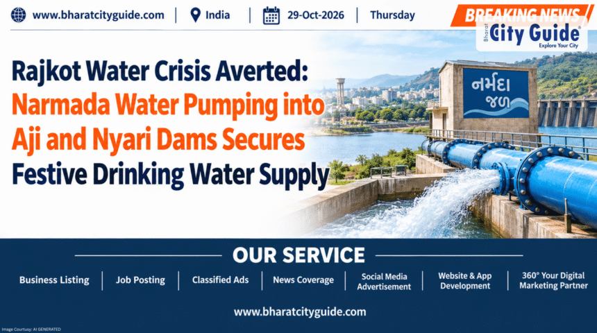 Rajkot Water Crisis Averted: Narmada Water Pumping into Aji and Nyari Dams Secures Festive Drinking Water Supply