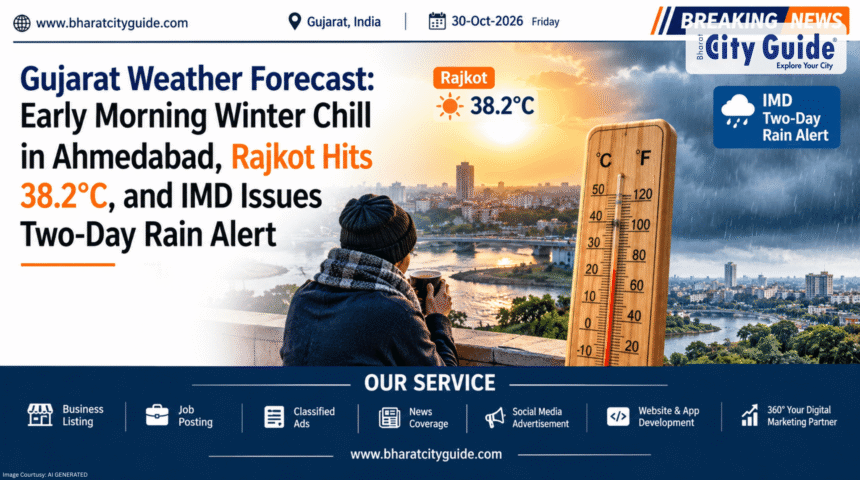 Gujarat Weather Forecast: Early Morning Winter Chill in Ahmedabad, Rajkot Hits 38.2°C, and IMD Issues Two-Day Rain Alert