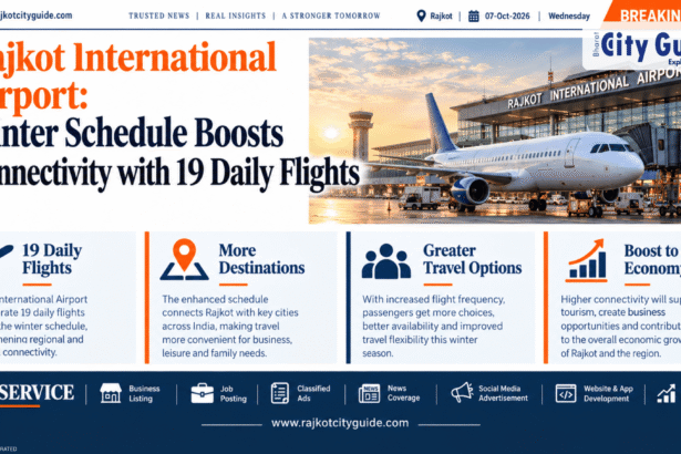 Rajkot International Airport: Winter Schedule Boosts Connectivity with 19 Daily Flights