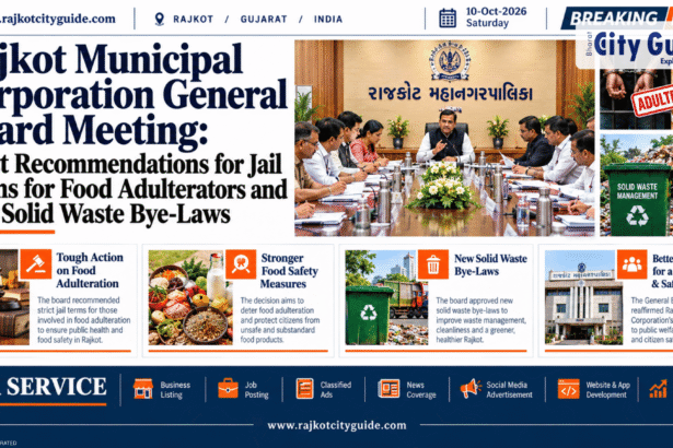 Rajkot Municipal Corporation General Board Meeting: Strict Recommendations for Jail Terms for Food Adulterators and New Solid Waste Bye-Laws