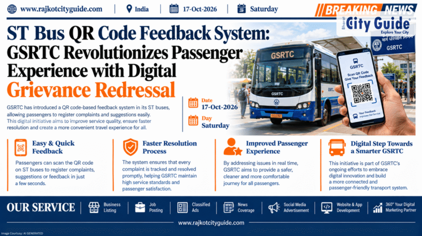 ST Bus QR Code Feedback System: GSRTC Revolutionizes Passenger Experience with Digital Grievance Redressal