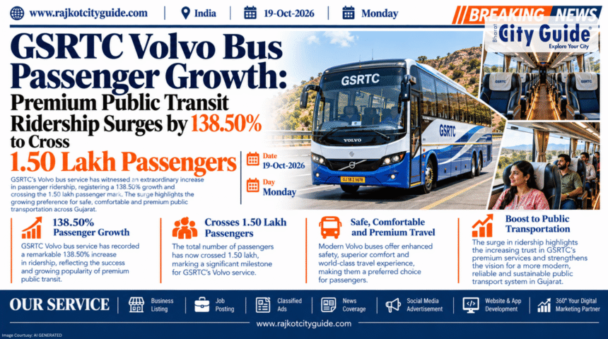 GSRTC Volvo Bus Passenger Growth: Premium Public Transit Ridership Surges by 138.50% to Cross 1.50 Lakh Passengers