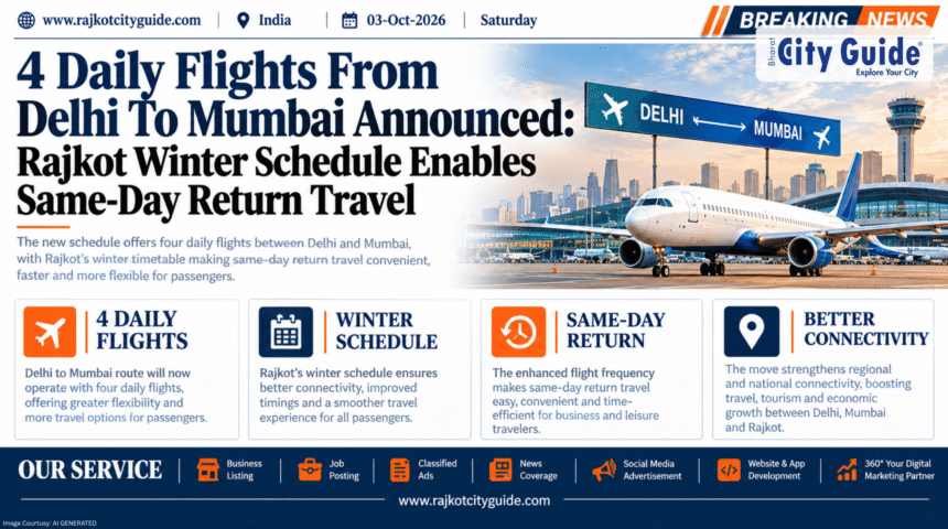 4 Daily Flights From Delhi To Mumbai Announced: Rajkot Winter Schedule Enables Same-Day Return Travel