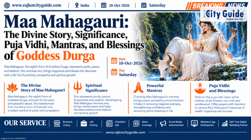 Maa Mahagauri: The Divine Story, Significance, Puja Vidhi, Mantras, and Blessings of Goddess Durga