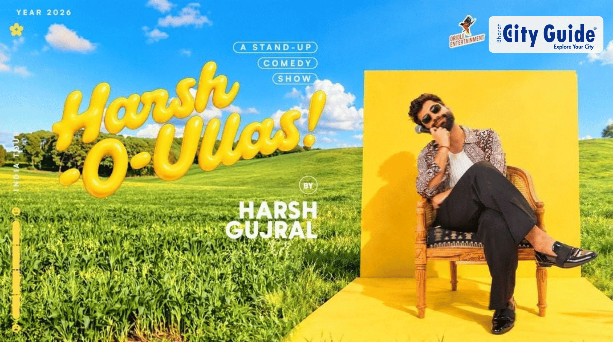 Harsh Gujral Rajkot 2026: Harsh'O'Ullas Live Stand-Up Comedy Show, Date and Venue Details